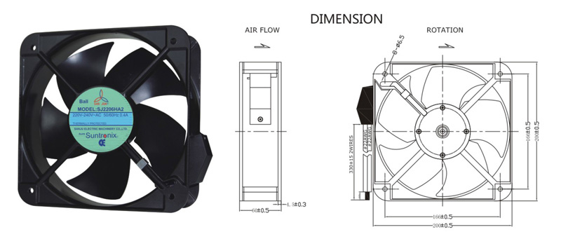 台湾茄子视频污污污版AC2206方形-铁叶风机